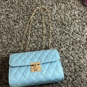 Baby blue purse